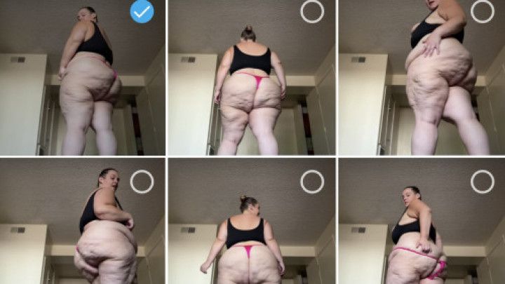 BBW Ass Worship in Pink MicroThong