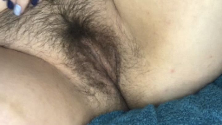 Appreciating my hairy pussy