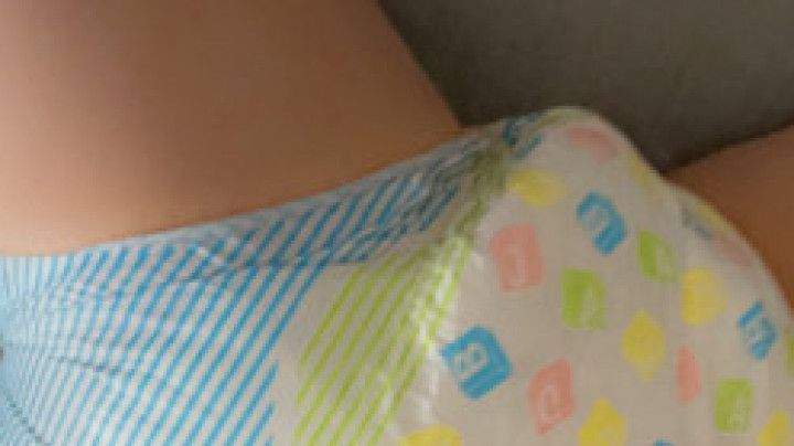 Playing around  and wetting my diaper