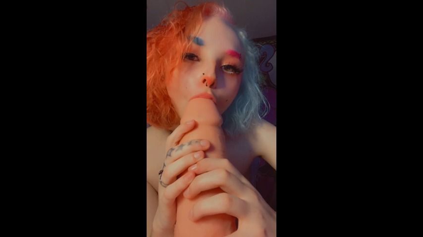 Teen Sucks Different Sized Dildos