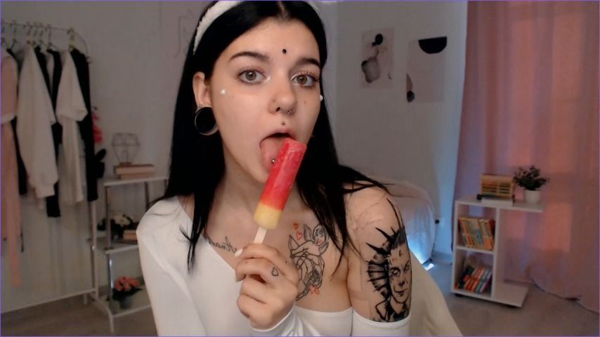 Eating Fruit Ice Pop