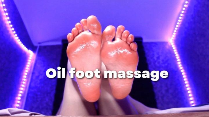 Oil foot massage