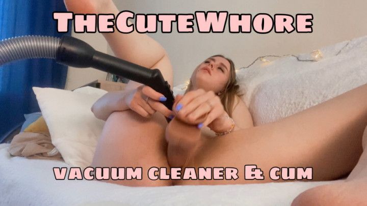 masturbation with dildo &amp; vacuum cleaner