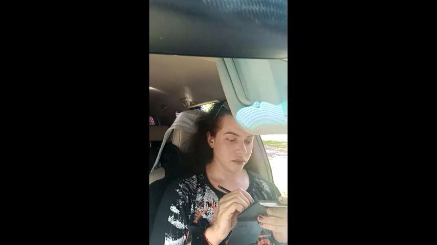 Makeup in the car