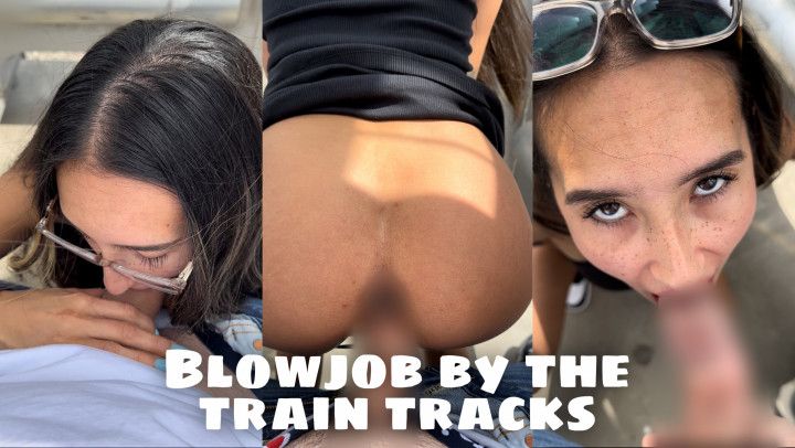 BJ by the train tracks