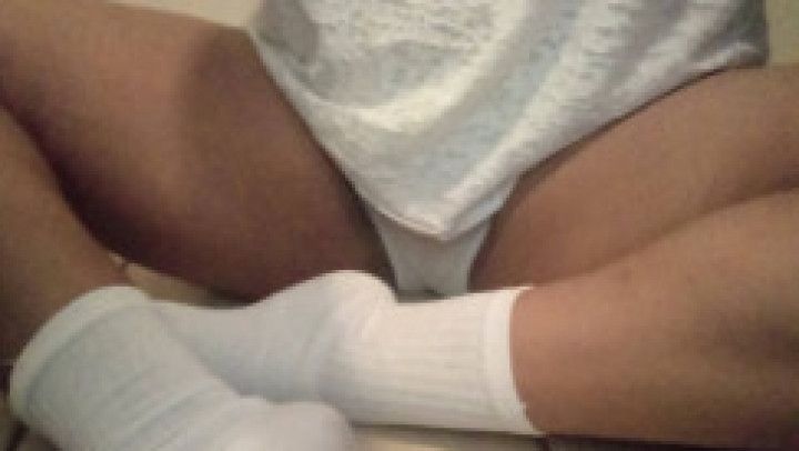 Wet White socks and panties