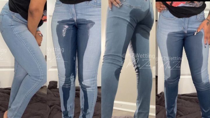 Double-Angle Jeans Wetting