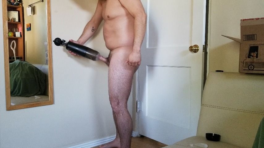 Fucking my mechanical masturbator toy