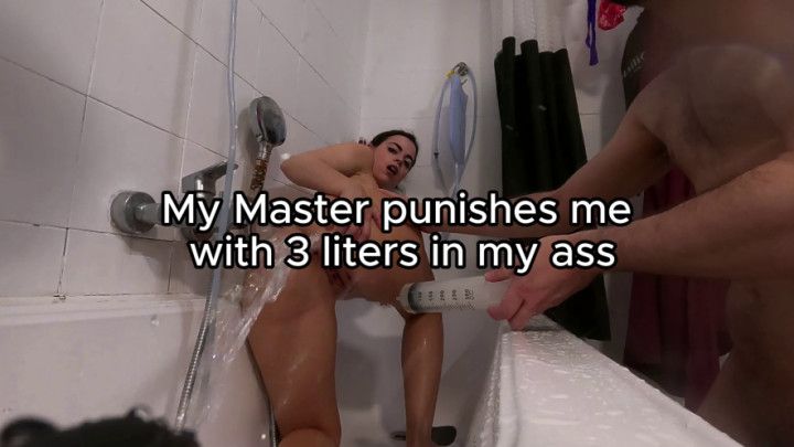 my master punishes me with a big enema