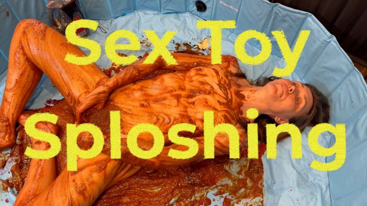 Food Sploshing with a Sex Toy Orgasm