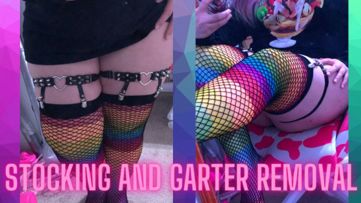 Rainbow Stocking and Garter Removal