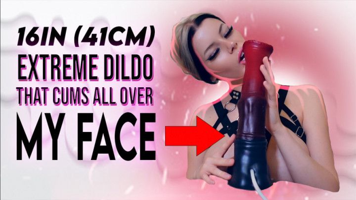 16&quot; Extreme Dildo Blowjob Sloppy Facial