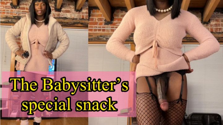Babysitter Has a Big Chocolate snack for You