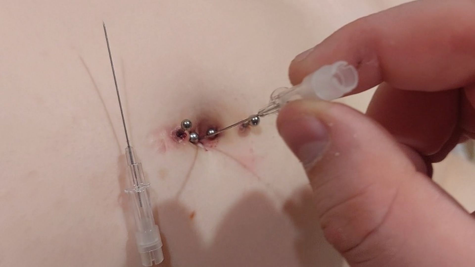 Needles in my nipples and belly button