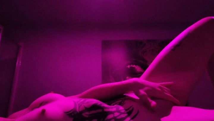 Soft Masturbation Under Pink Light