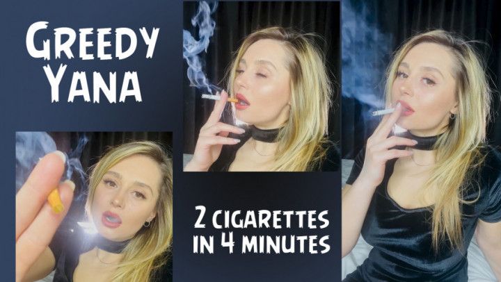 2 cigarettes in 4 minutes chain smoker