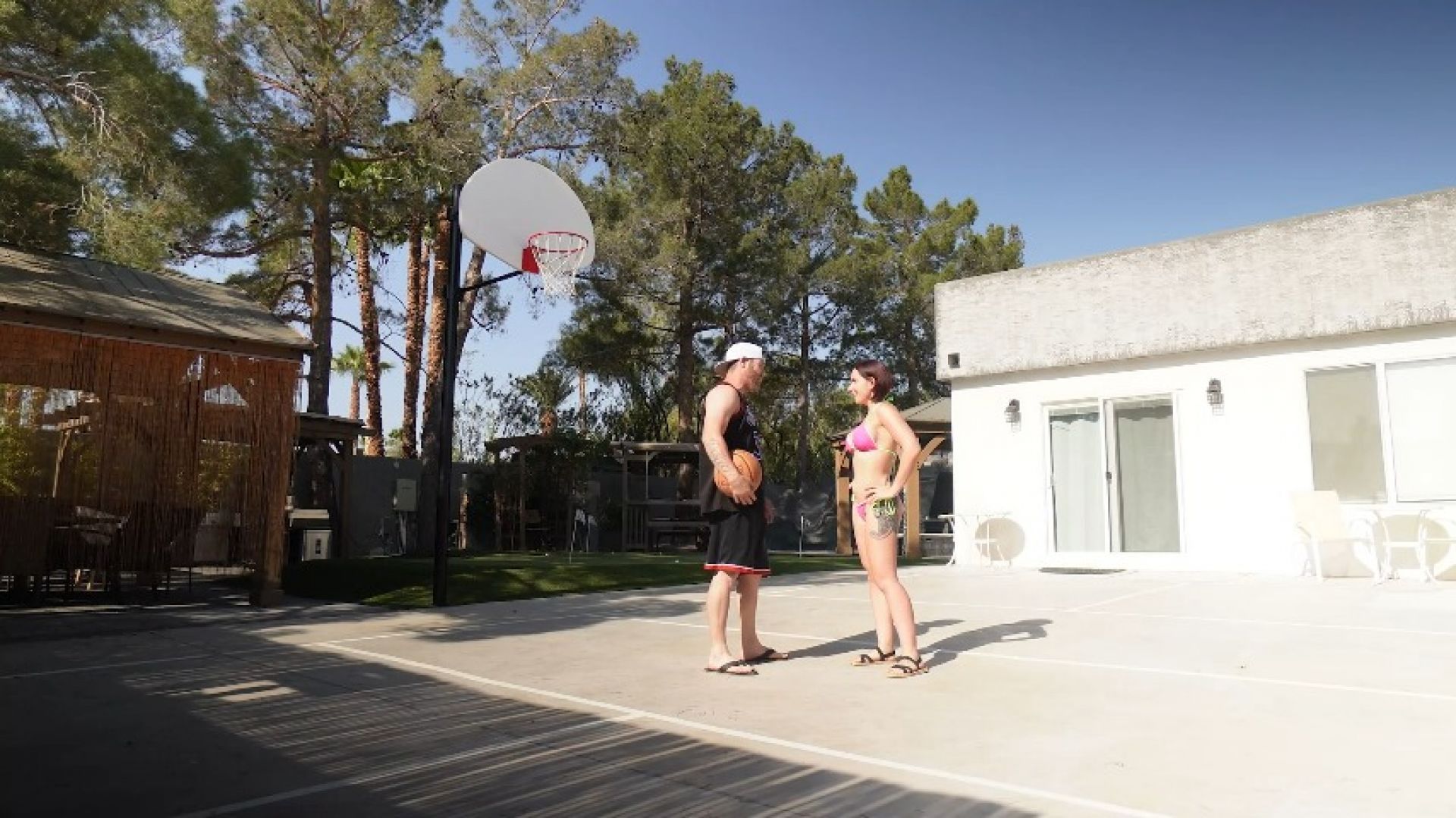 British SLUT Belle Ohara fucks American 4 basketball lessons