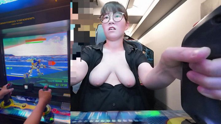 RIE Game while showing boobs