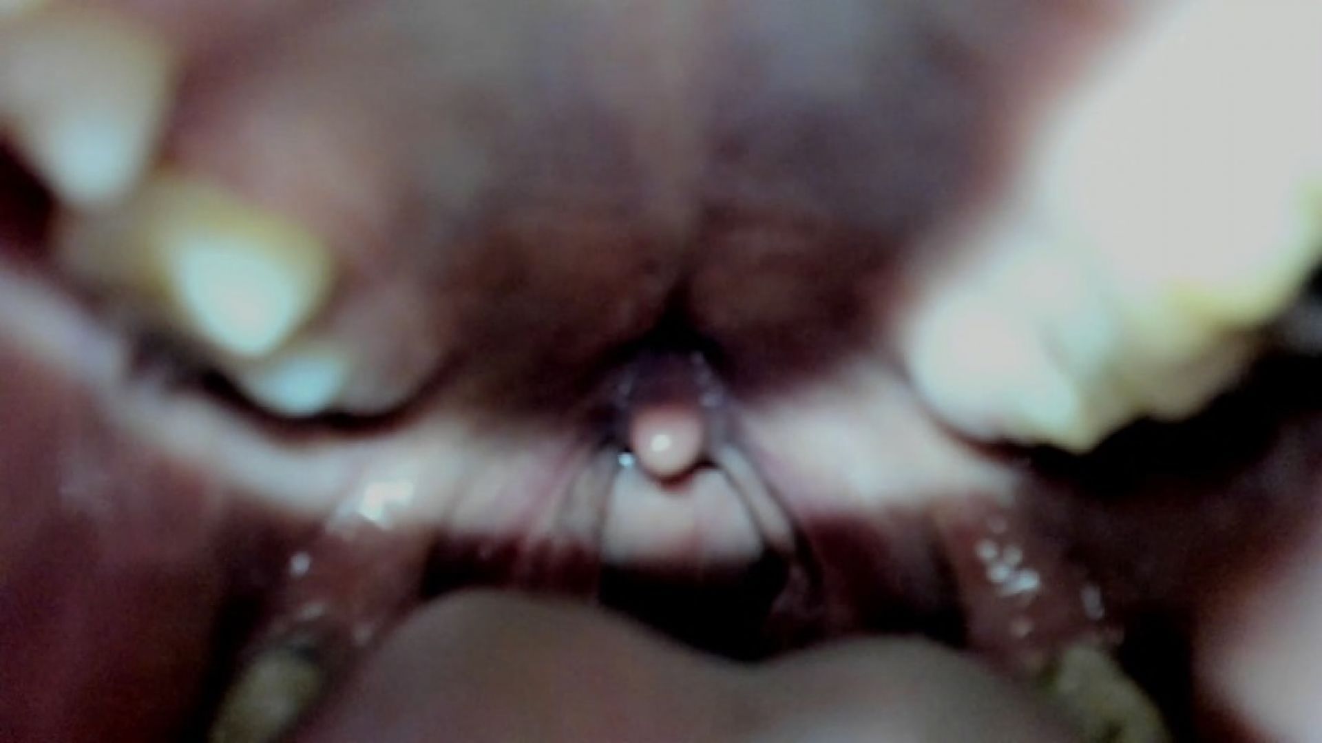 pov extreme closeup burping show uvula