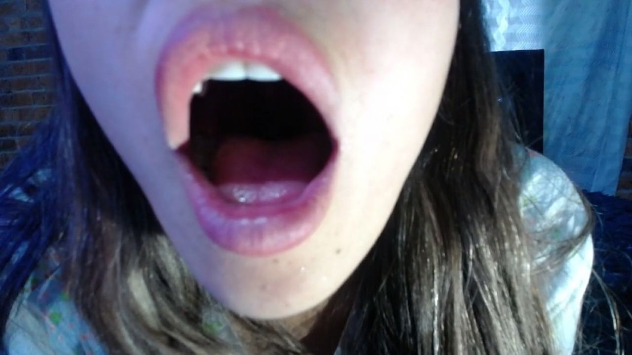 closeup the my mouth while Burping