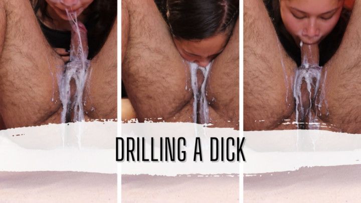 BEST BLOWJOB DRILLING A DICK cum in mouth