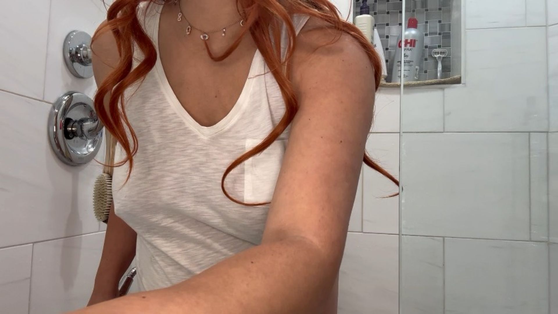 Heavily Pregnant Wet T-Shirt, Shower, Pussy Play,  &amp; Lotion