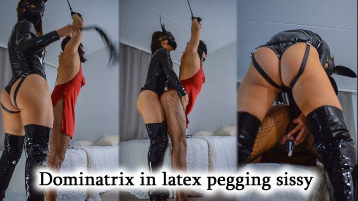 Latex domina vs sissy slut