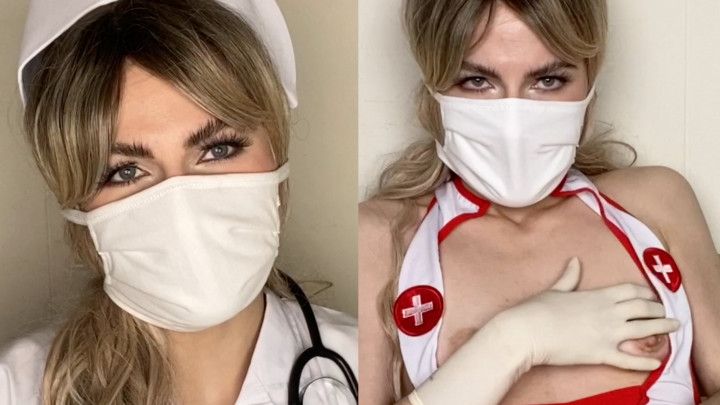 Nurse Jerks off to YOU: Gloves, Clit Pump, Facial on Mask