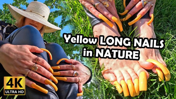 Yellow LONG NAILS in NATURE