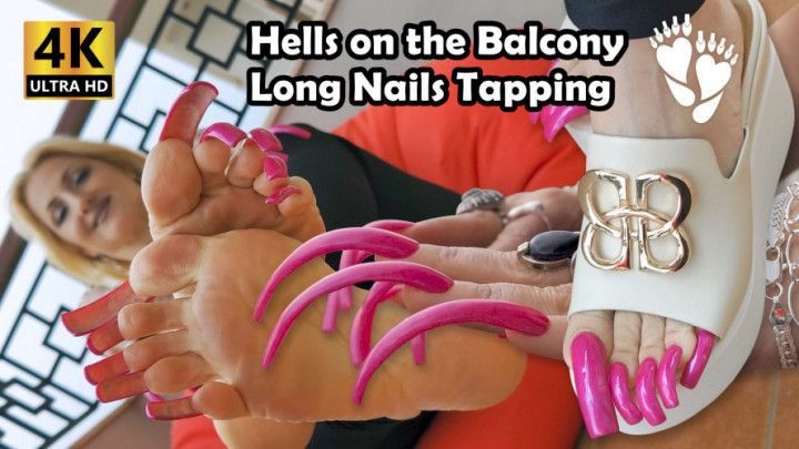 Long Red Tapping - Nails on the Balcony