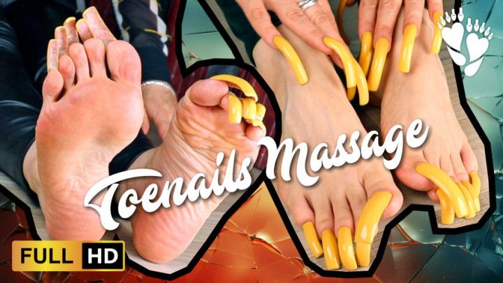 ASMR toenails massage care, tapping, scratching