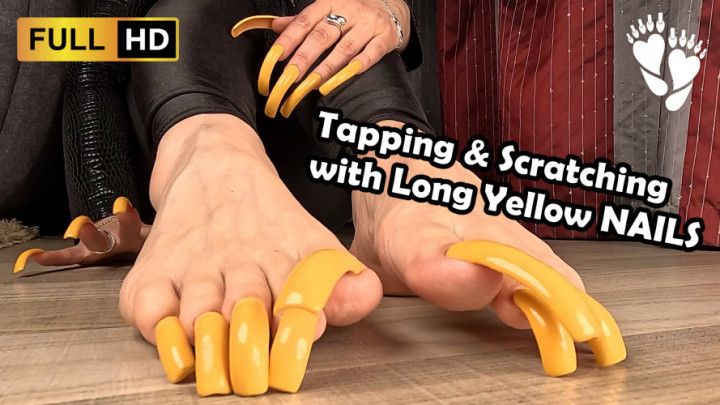 Tapping &amp; Scratching with Long Yellow NAILS