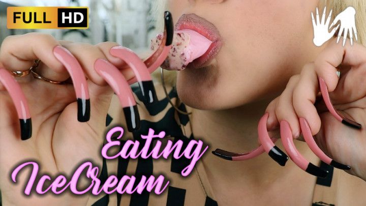 Licking, sucking and eating ice cream