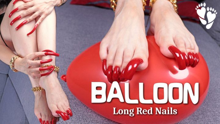 BALLOON, SOLES, LONG RED NAILS &amp; TOENAIL