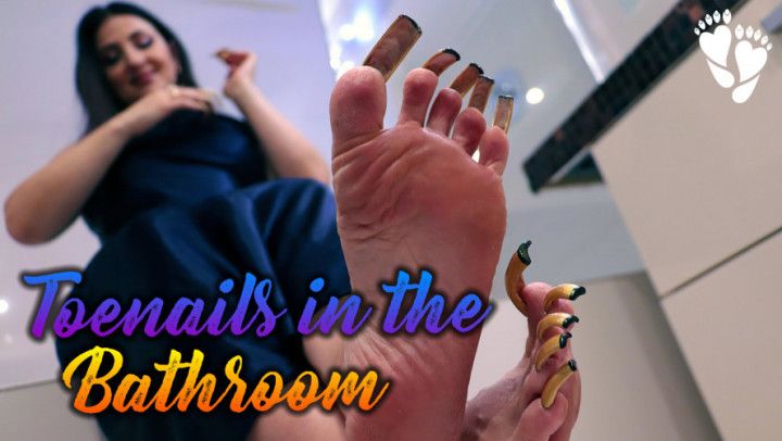 LONG TOENAILS in the bathroom