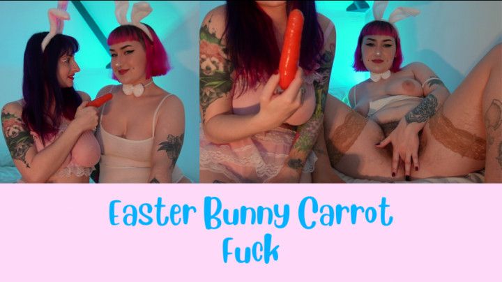 Easter Bunny Hairy Pussy Carrot Fuck