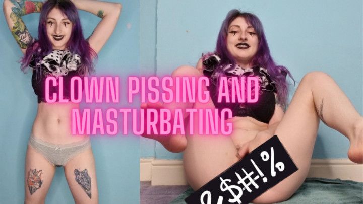 Clown Pissing Panties and Fingering pee watersports