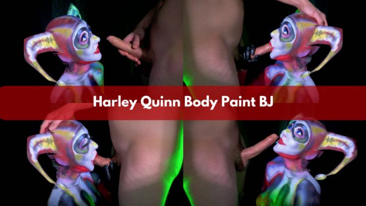 Harley Quinn gives Puddin the best BJ Bodypaint