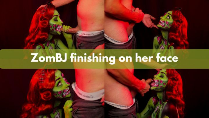 ZomBJ finishing on her face