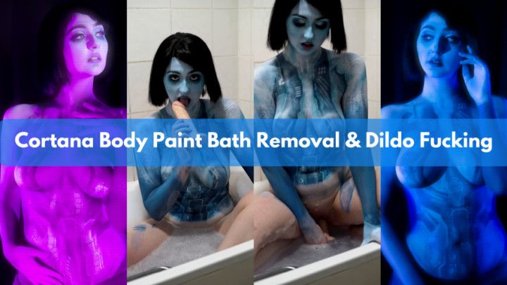 Cortana Bodypaint Removal &amp; Dildo Fucking