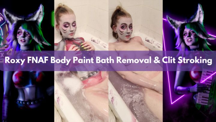 Roxy Wolf Raceway Bath Body Paint Removal &amp; Clit Play