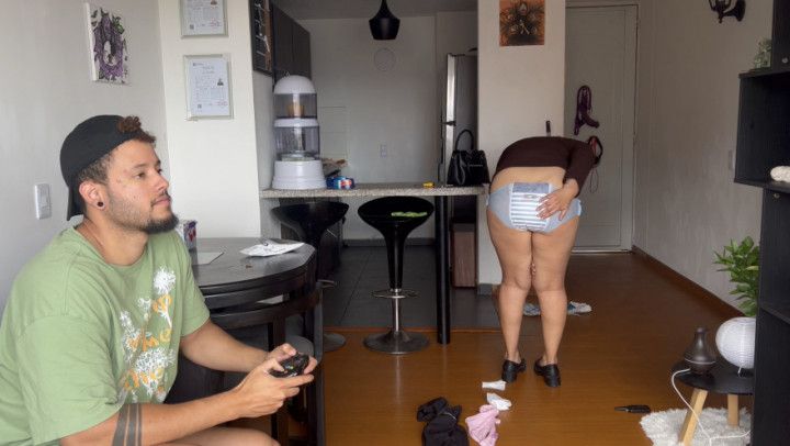 4K Arrogant stepmom gets diaper and humiliation by stepson