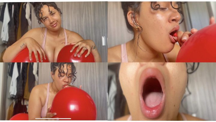 1080P Blow balloons solve my sexy hiccups problems