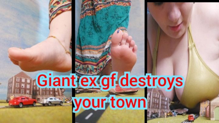 Giant ex gf destroys your town