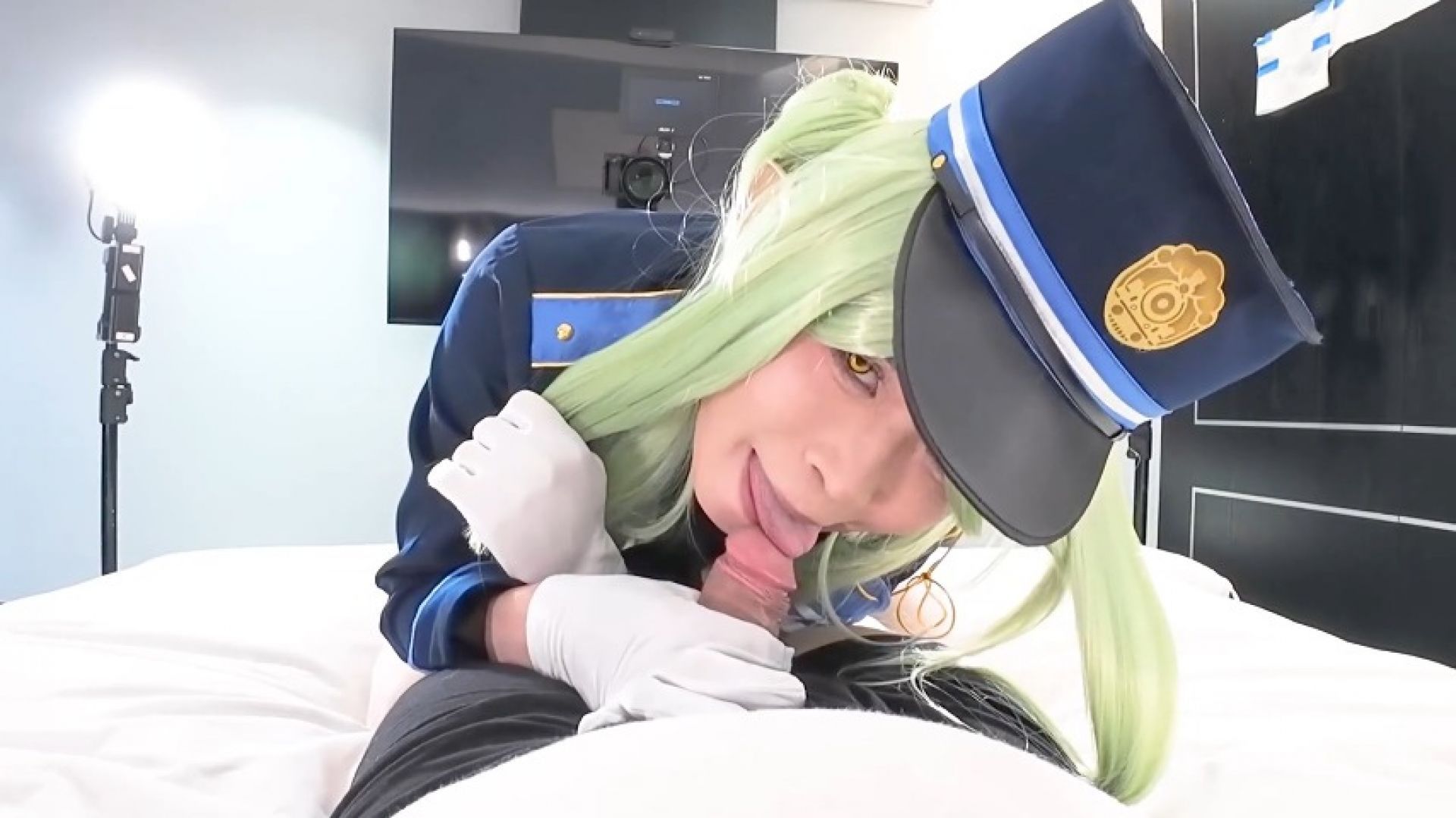 Edging Gooning Blue Archive Nizomi Cosplayer, Blowjob 7