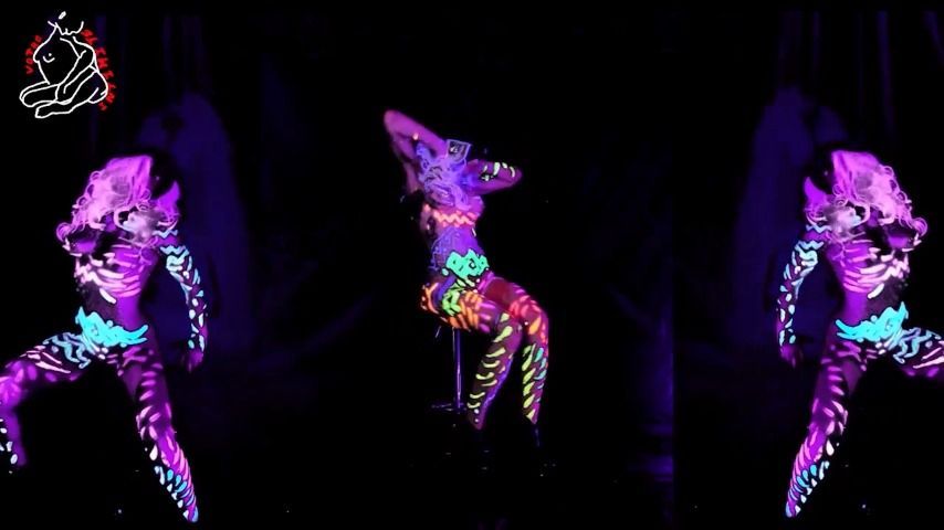 Sexy dance in UV light