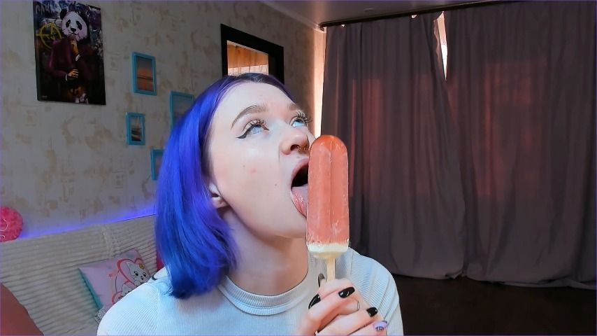 Ice cream licking