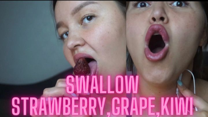 Swallow strawberry,grape,kiwi