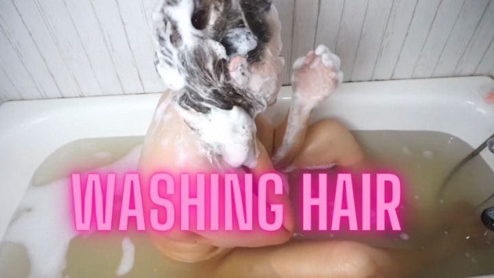 washing hair