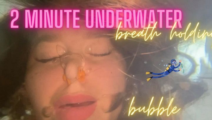 face underwater 2 minute breath holding